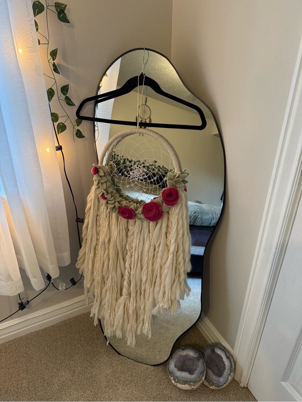 Handmade Yarn and Felt Dreamcatcher